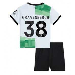 Liverpool Ryan Gravenberch #38 Udebanesæt Børn 2023-24 Kort ærmer (+ korte bukser)